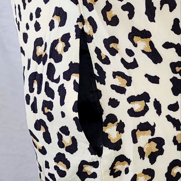 Rare Editions Leopard Print Slip Dress Size 14 Rayon Lined Animal Y2K Glam - Picture 7 of 9